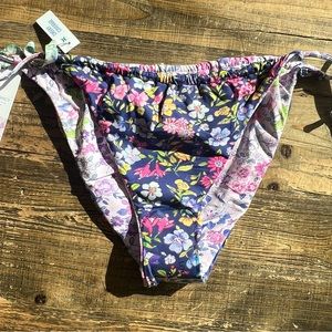Nwt LoveShackFancy × Hurley Reversible side tie bikini bottom Large